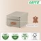 Leitz Puro Storage Box with Lid Small 7L Beige 100% Recycled Card Pack of 2 -