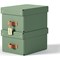 Leitz Puro Storage Box with Lid Small 7L Green 100% Recycled Card Pack of 2 -