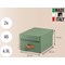 Leitz Puro Storage Box with Lid Small 7L Green 100% Recycled Card Pack of 2 -