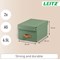 Leitz Puro Storage Box with Lid Small 7L Green 100% Recycled Card Pack of 2 -