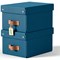 Leitz Puro Storage Box with Lid Small 7L Blue 100% Recycled Card Pack of 2 -