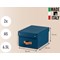 Leitz Puro Storage Box with Lid Small 7L Blue 100% Recycled Card Pack of 2 -