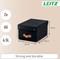 Leitz Puro Storage Box with Lid Small 7L Black 100% Recycled Card Pack of 2 -