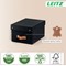 Leitz Puro Storage Box with Lid Small 7L Black 100% Recycled Card Pack of 2 -
