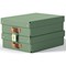 Leitz Puro Storage Box with Lid Medium Low 8L Green 100% Recycled Card Pack of 2 -