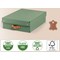 Leitz Puro Storage Box with Lid Medium Low 8L Green 100% Recycled Card Pack of 2 -