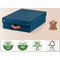 Leitz Puro Storage Box with Lid Medium Low 8L Blue 100% Recycled Card Pack of 2 -