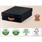 Leitz Puro Storage Box with Lid Medium Low 8L Black 100% Recycled Card Pack of 2 -