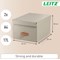 Leitz Puro Storage Box with Lid Medium 17L Beige 100% Recycled Card Pack of 2 -