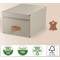 Leitz Puro Storage Box with Lid Medium 17L Beige 100% Recycled Card Pack of 2 -