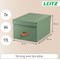 Leitz Puro Storage Box with Lid Medium 17L Green 100% Recycled Card Pack of 2 -