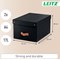 Leitz Puro Storage Box with Lid Medium 17L Black 100% Recycled Card Pack of 2 -