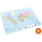 Durable World Map Desk Mat, 500x380mm, Multicoloured, Pack of 5