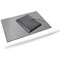 Durable Genuine Leather Non-Slip Desk Mat PC Keyboard Pad, 650x450mm, Grey