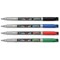 Stabilo Write-4-all Permanent Marker Pen / Waterproof / Assorted Colours / Wallet of 4