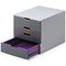 Durable Varicolor 4 Drawer Set, Colour Coded Desktop Storage, Multi-Coloured