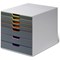 Durable Varicolor 7 Drawer Set, Colour Coded Desktop Storage, Multi-Coloured