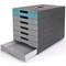 Durable Idealbox Pro 7 Drawer Box, 7 Drawers, Blue and Grey