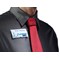 Durable Click Fold Magnet Name Tag Badge Holders + Inserts, 40x75mm, Pack of 10