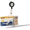 Durable Duo 2 Card Security Pass ID Holders with Badge Reel, Clear, Pack of 10