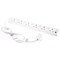 6-Way Extension Lead, Individually Switched, 2m, White