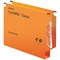 Rexel CrystalFile Extra Lateral Files, Plastic, 330mm Width, 30mm Square Base, Orange, Pack of 25