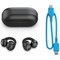 JLab Audio Flex Open Air Clip True Wireless Black Earbuds with Charging Case