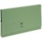 5 Star Document Wallets Full Flap, 285gsm, Foolscap, Green, Pack of 50