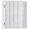 5 Star Index Dividers, 1-100, Mylar Tabs, A4, White