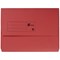 5 Star A4 Document Wallets Half Flap, 285gsm, Red, Pack of 50