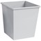 5 Star Square Waste Bin, Metal, Scratch Resistant, W325xD325xH350mm, 27 Litres, Grey