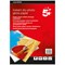 5 Star Inkjet Photo Gloss Fast Drying Photo Paper, 100 x 150mm, White, 280gsm, Pack of 50 Sheets