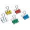 5 Star Foldback Clips - 19mm, Assorted Colours, Pack of 12
