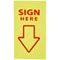 5 Star "Sign Here" Index Flags Tab With Red Arrow - 10 Wallets of 50 Flags Each