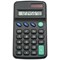 5 Star Pocket Calculator, 8 Key, Solar and Battery Power, Black