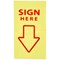 5 Star "Sign Here" Index Flags, Yellow, Pack of 5