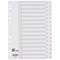 5 Star Elite Plastic Index Dividers, 1-15, White Tabs, A4, White