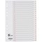 5 Star Elite Plastic Index Dividers, 1-20, White Tabs, A4, White