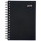 5 Star 2019 Wirobound Diary / Day to a Page / A5 / Black