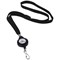 Announce Textile Lanyard with Badge Reel, 440mm, Black, Pack of 10 Announce Textile Lanyard with Badge Reel, 440mm, Black, Pack of 10