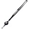 Announce Textile Lanyard with Badge Reel, 440mm, Black, Pack of 10