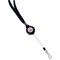 Announce Textile Lanyard with Badge Reel, 440mm, Black, Pack of 10