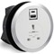 In Desk Power Module, 1xUK Socket 1xUSB A+C PD 35W Charger, White