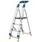 Werner Workstation 4 Tread Stepladder Twin Handrails Blue 7050418L