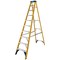 Werner 10 Tread Fibreglass Swingback Stepladder Yellow/Black 7161018