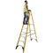 Werner 10 Tread Fibreglass Swingback Stepladder Yellow/Black 7161018