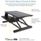 Kensington Smartfit Tabletop Sit Stand Workstation, Adjustable Height, Black