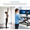 Kensington Smartfit Tabletop Sit Stand Workstation, Adjustable Height, Black
