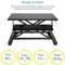 Kensington Smartfit Tabletop Sit Stand Workstation, Adjustable Height, Black