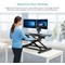 Kensington Smartfit Tabletop Sit Stand Workstation, Adjustable Height, Black